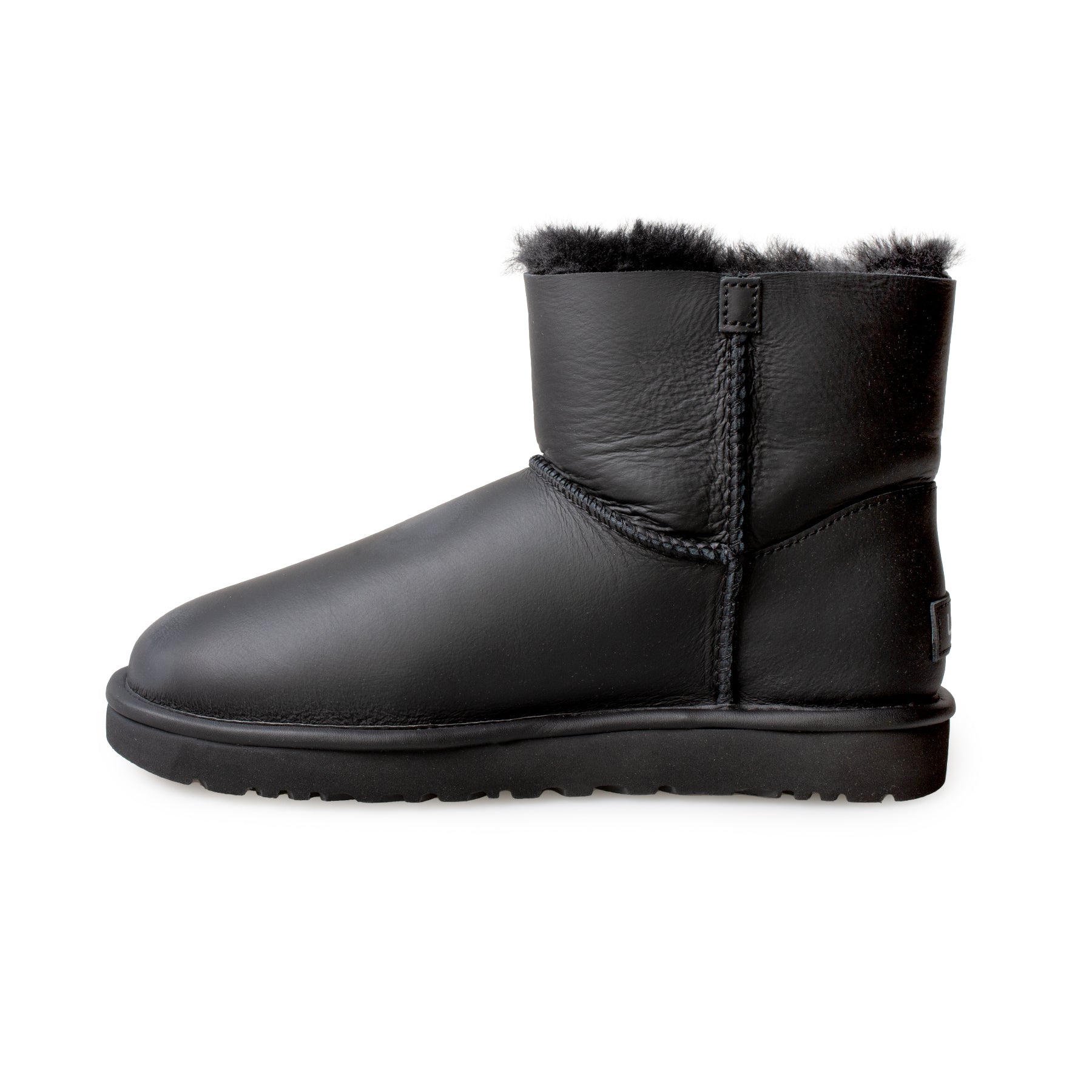 UGG Mini Bailey Logo Strap Ultra Matte Black Boots - Women's - Image 4