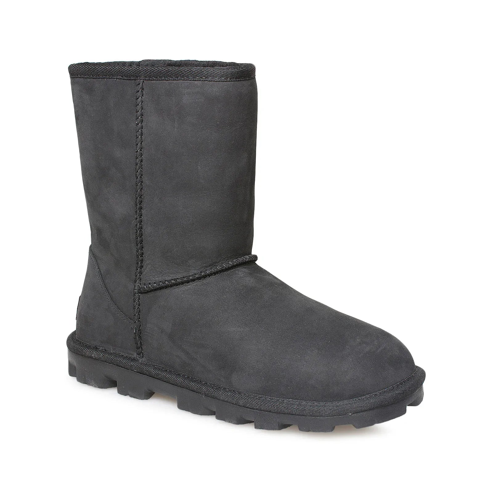 UGG Essential Short Leather Chocolate Boots - Women's - Image 2