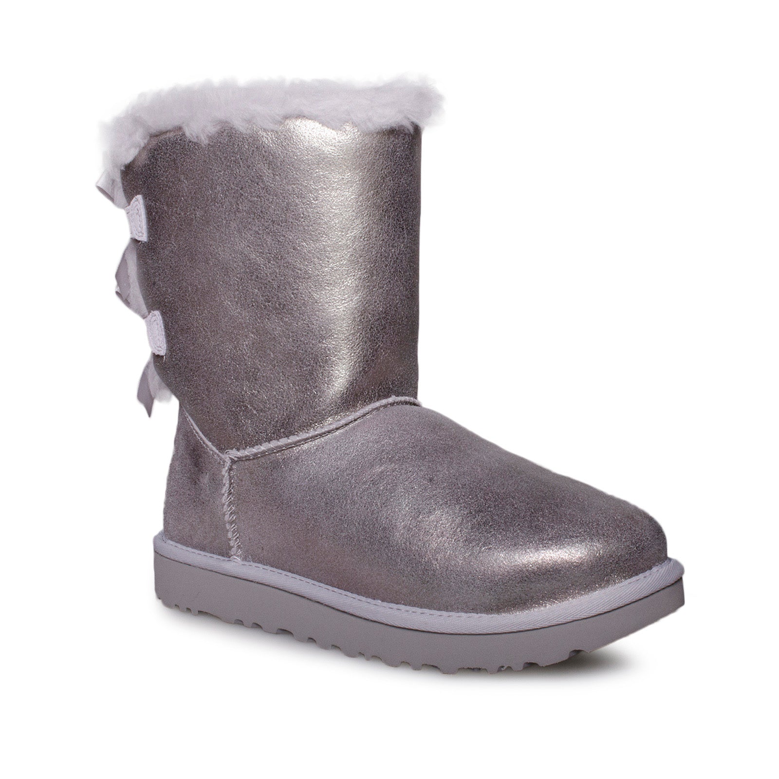 UGG Bailey Bow Glisten Silver Boots - Women's - Image 3