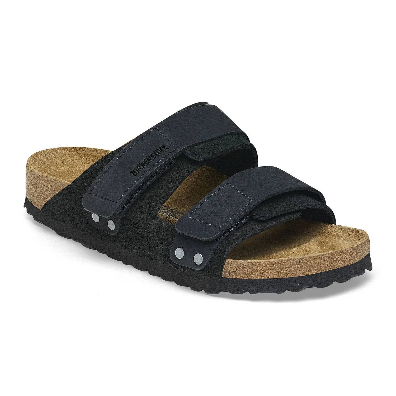 Women's Uji Nubuck Suede Leather Sandals In Black - Image 2