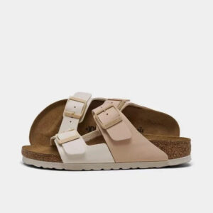Women's Birkenstock Arizona Split Birko-Flor Beige Sandals HAWK2463