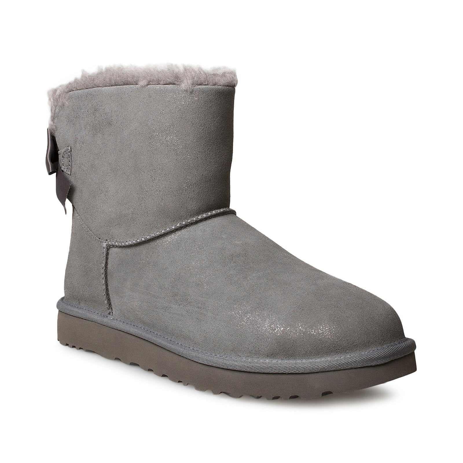 UGG Mini Bailey Bow Glimmer Charcoal Boots - Women's - Image 3
