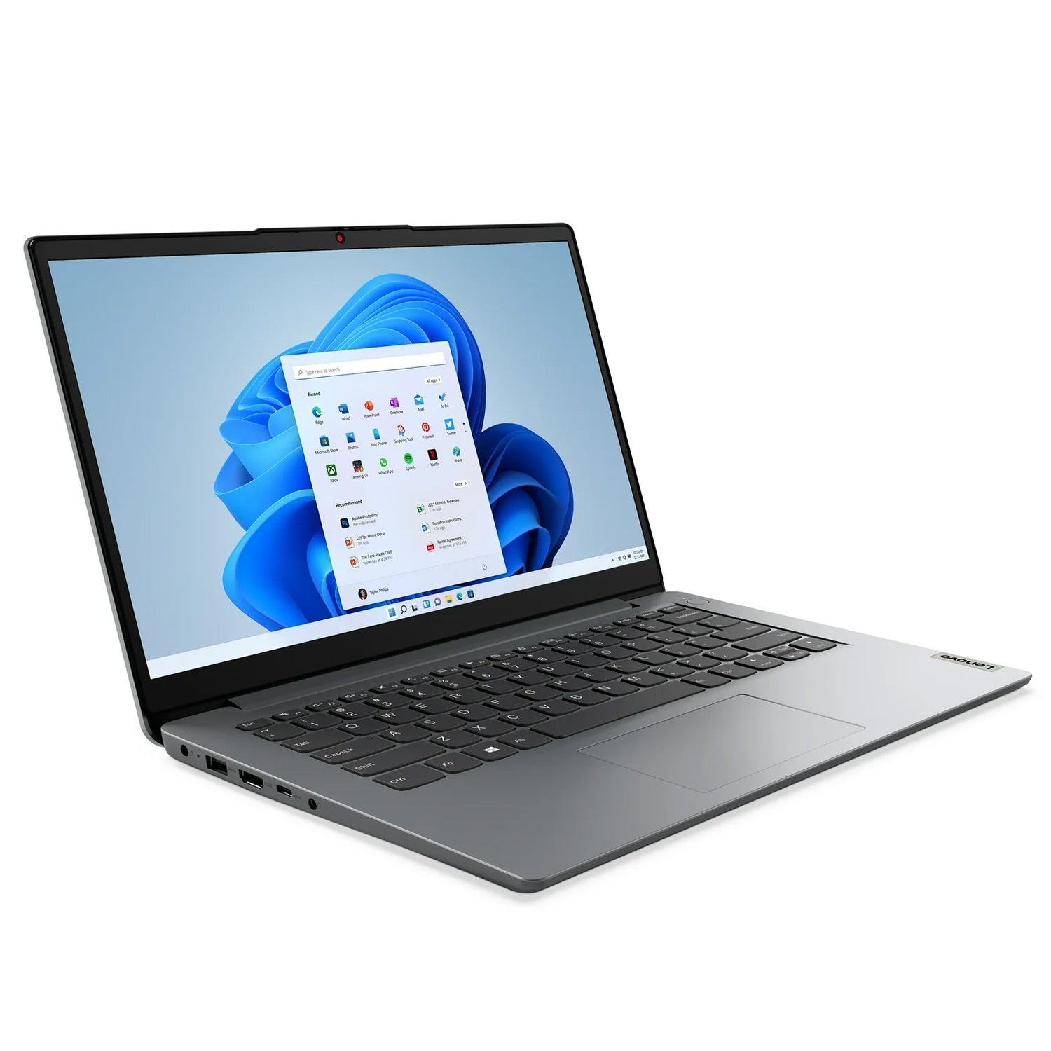 Lenovo IdeaPad 1 1i 14" Laptop with 1-year Microsoft 365, Intel Processor, 8GB RAM, 128GB eMMC + 512GB SSD, SD Card Reader, Privacy Camera, 11 hrs Long Battery Life, with Accessories, Win 11 Pro - Image 3