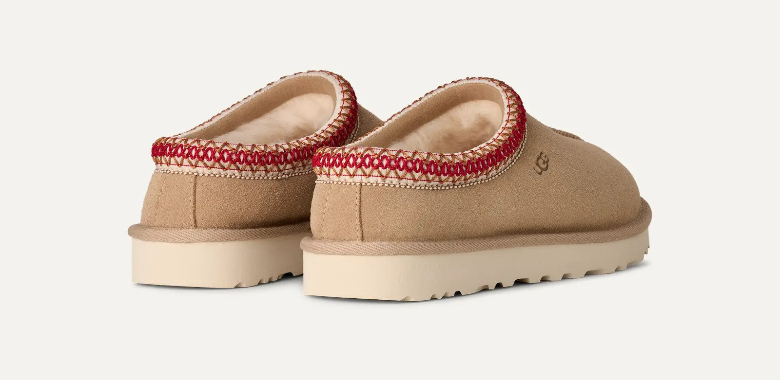 Women's UGG Tasman II 1174470-SDDR Slippers Sand Dark Cherry Suede Slip-On GUG19 - Image 4