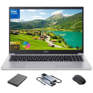 Acer Aspire Lite 15 Laptop, 15.6" FHD IPS Display, Intel Core 3 N350 up to 3.9GHz, 16GB RAM, 512GB SSD + 500GB External Hard Drive, Numeric Keypad, Copilot AI, Mouse & Hub Included, Win 11 Home
