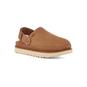 Women's Goldenstar Suede Clog In Chestnut