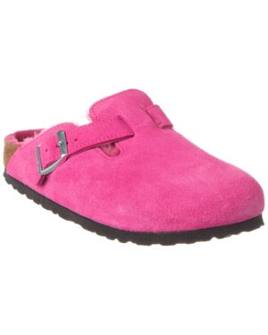 Birkenstock Boston VL Narrow Suede & Shearling Clog