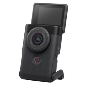 Canon PowerShot V10 Vlog Camera with Built-In Stand, CMOS Sensor, and 4K Video Quality (Black)