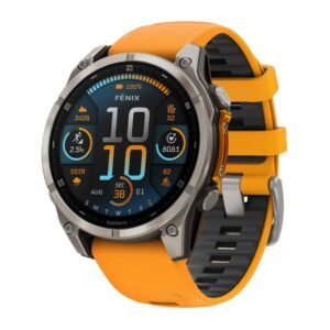 Garmin Fenix 8 Sapphire 47mm GPS Smartwatch with 1.4-Inch AMOLED Display (Spark Orange and Graphite)