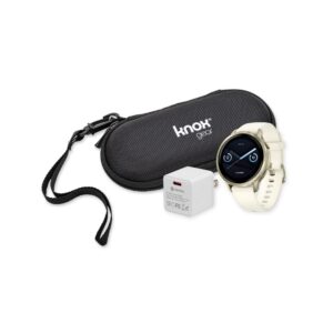 Garmin Venu 4 41mm Smartwatch (Lunar Gold with Bone Silicone Band) Bundle