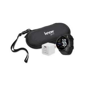 Garmin Venu 4 45mm GPS Smartwatch (Slate with Black Silicone Band) Bundle