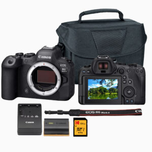 Canon EOS R6 Mark II Mirrorless Camera with Memory Card and Bag Bundle