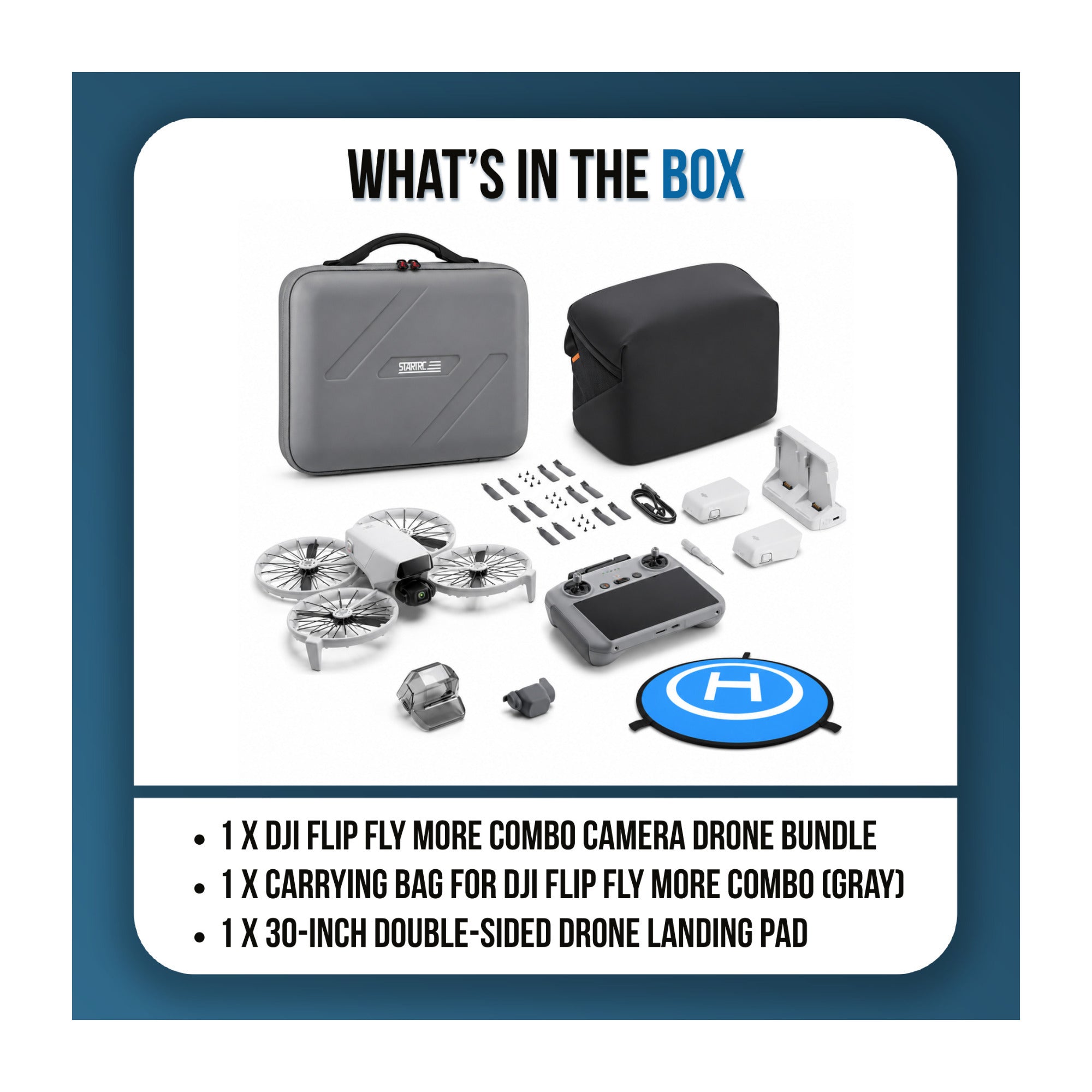 DJI Flip Fly More Combo (DJI RC 2) Bundle with Carrying Bag and Landing Pad (Open Box) - Image 9