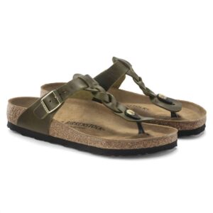 Women's Gizeh Braided Sandal In Olive Green