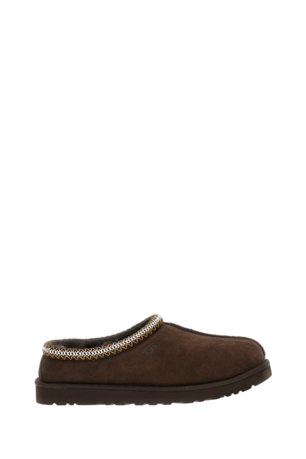Brown Tasman II Braided Suede Slip-On Clogs