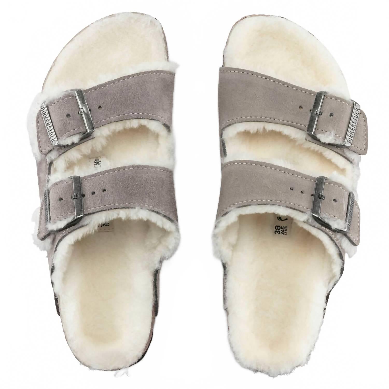 Women's Arizona Shearling Sandals In Stone Coin - Image 3