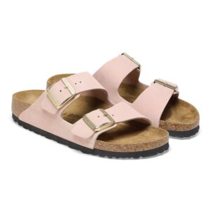 Women's Arizona Suede Leather Sandal In Light Rose