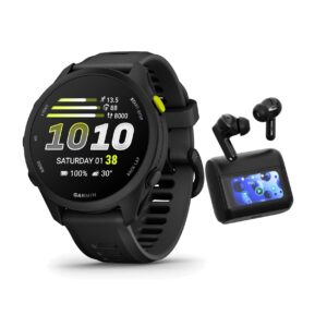 Garmin Forerunner 70 AMOLED GPS Running Smartwatch (Black) Bundle with T710 Earbuds