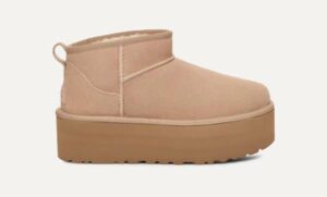 Women Classic Ultra Mini Platform Boot In Sand