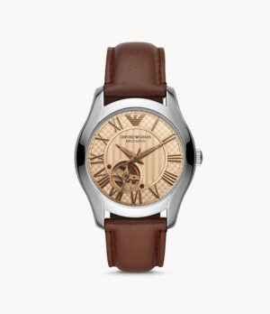 Emporio Armani AR60017 Automatic Brown Leather Men's Watch
