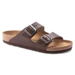 Women Arizona Grip Leather Sandals In Vintage Wood Roast