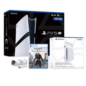 PlayStation 5 Pro 2TB SSD Console with Disc Drive, Wireless Controller and Charger, Assassin's Creed Valhalla - CFI-7019 PS5 Pro