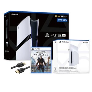 PlayStation 5 Pro 3TB SSD Console with Disc Drive, Wireless Controller and Assassin's Creed Valhalla - CFI-7019 PS5 Pro