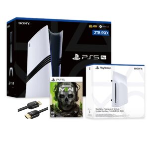 PlayStation 5 Pro 2TB SSD Console with Disc Drive, Wireless Controller and Call of Duty Modern Warfare II - CFI-7019 PS5 Pro