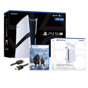 PlayStation 5 Pro 2TB SSD Console with Disc Drive, Wireless Controller and God of War Ragnarok - CFI-7019 PS5 Pro