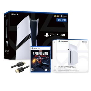 PlayStation 5 Pro 4TB SSD Console with Disc Drive, Wireless Controller and Spider-Man: Miles Morales - CFI-7019 PS5 Pro