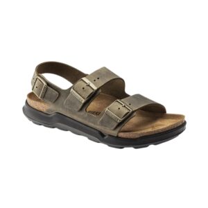 Men's Milano Rugged Oiled Leather Sandal In Faded Khaki