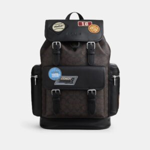 Coach Outlet Sprint Backpack In Signature Canvas With Patches