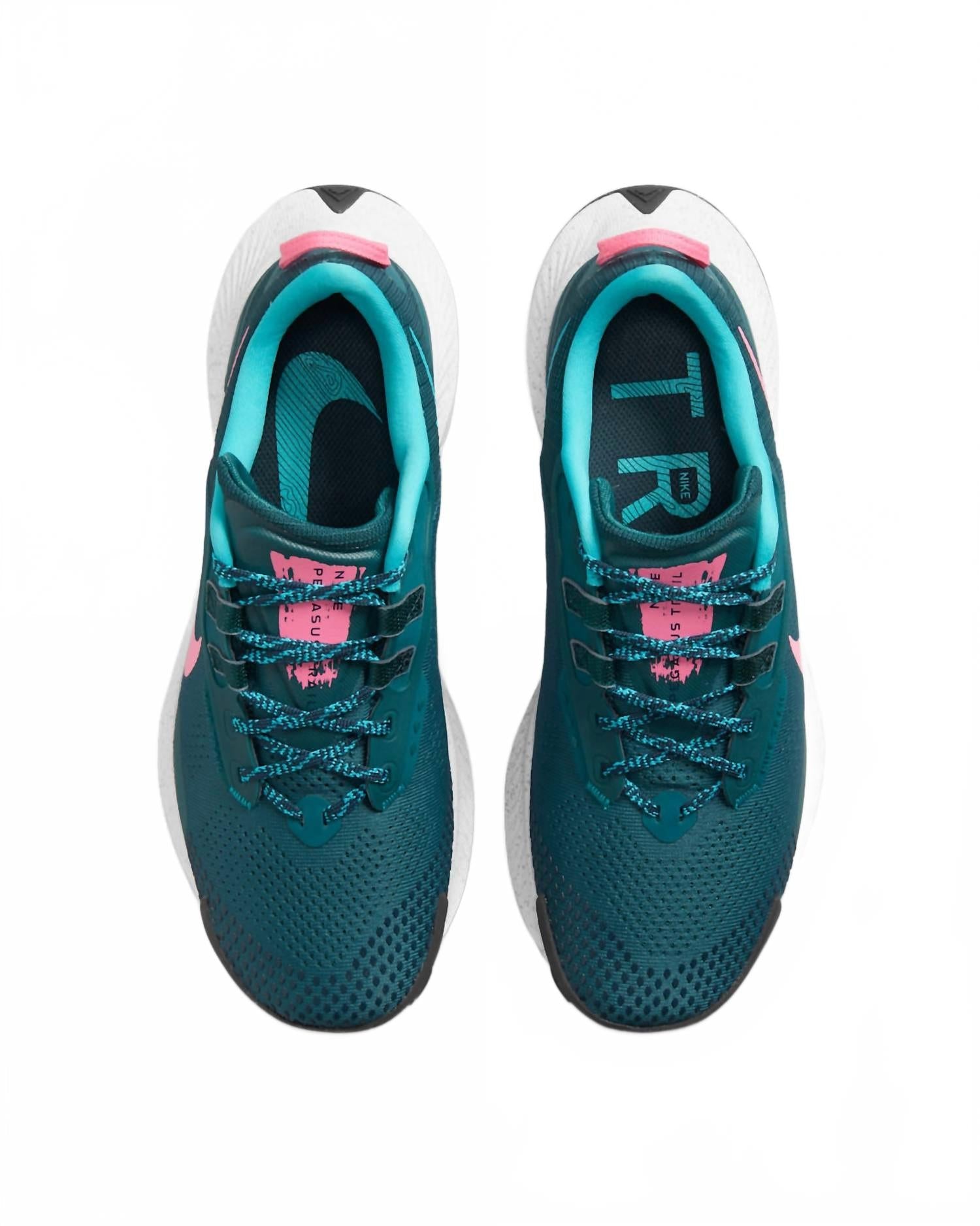 Women's Pegasus Trail 3 Running Shoes In Dark Teal Green/pink Glow - Image 5