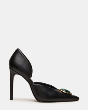 NYSA STONE BLACK LEATHER