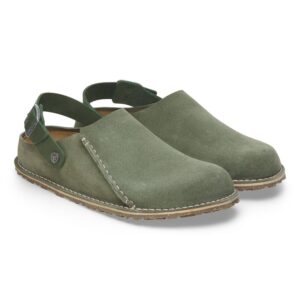 Women's Lutry Suede Leather Clog In Thyme