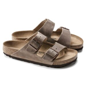 Unisex Arizona Sandal In Brown Oil Leather