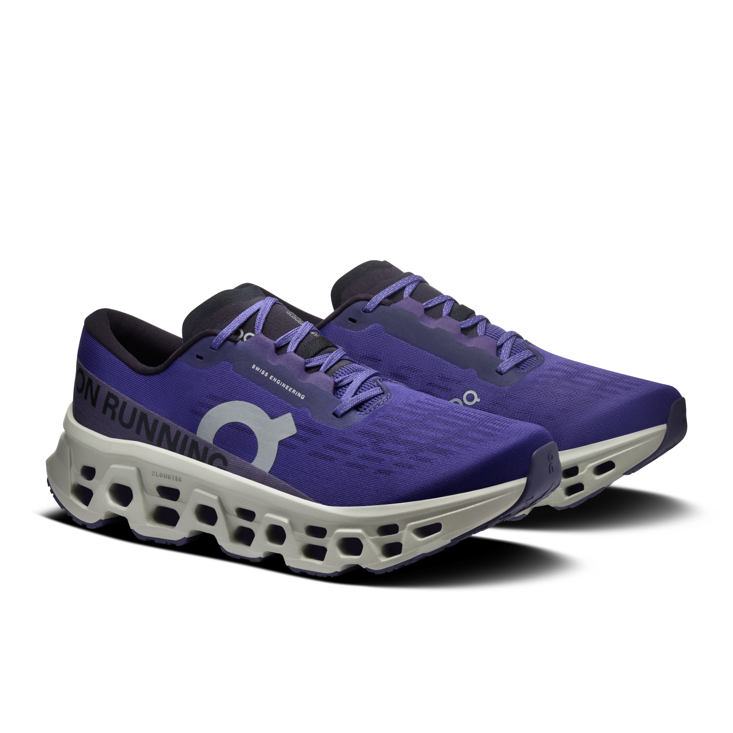 On Running Men's Cloudmonster 3 Shoes - Twilight / White - Image 2