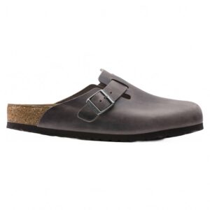 Women's Boston Soft Footbed Leather Clog In Iron