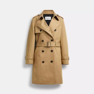 Coach Outlet Mid Trench Coat With Signature Collar