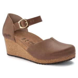 Women Mary Ring Buckle Sandal In Cognac
