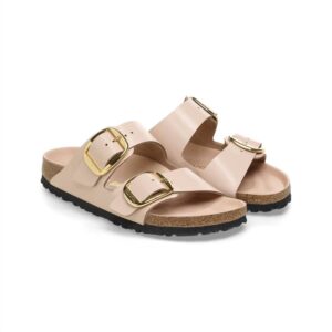 Women's Arizona Big Buckle Sandal In High-Shine New Beige