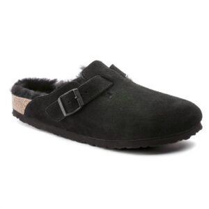 Unisex Boston Shearling Sandal In Black