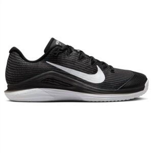 Women's Zoom Vapor 12 Clay Shoe In Black Dark Smoke Grey White