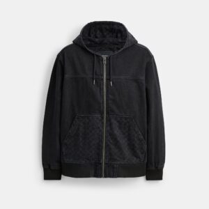 Coach Outlet Signature Denim Zip Jacket