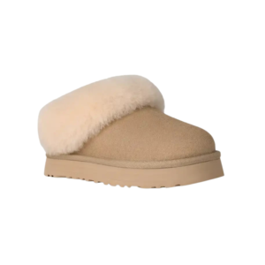 Kids UGG Tazzelle 1171198K-MDSD Slippers Mustard Seed Sheepskin Collar GUG137