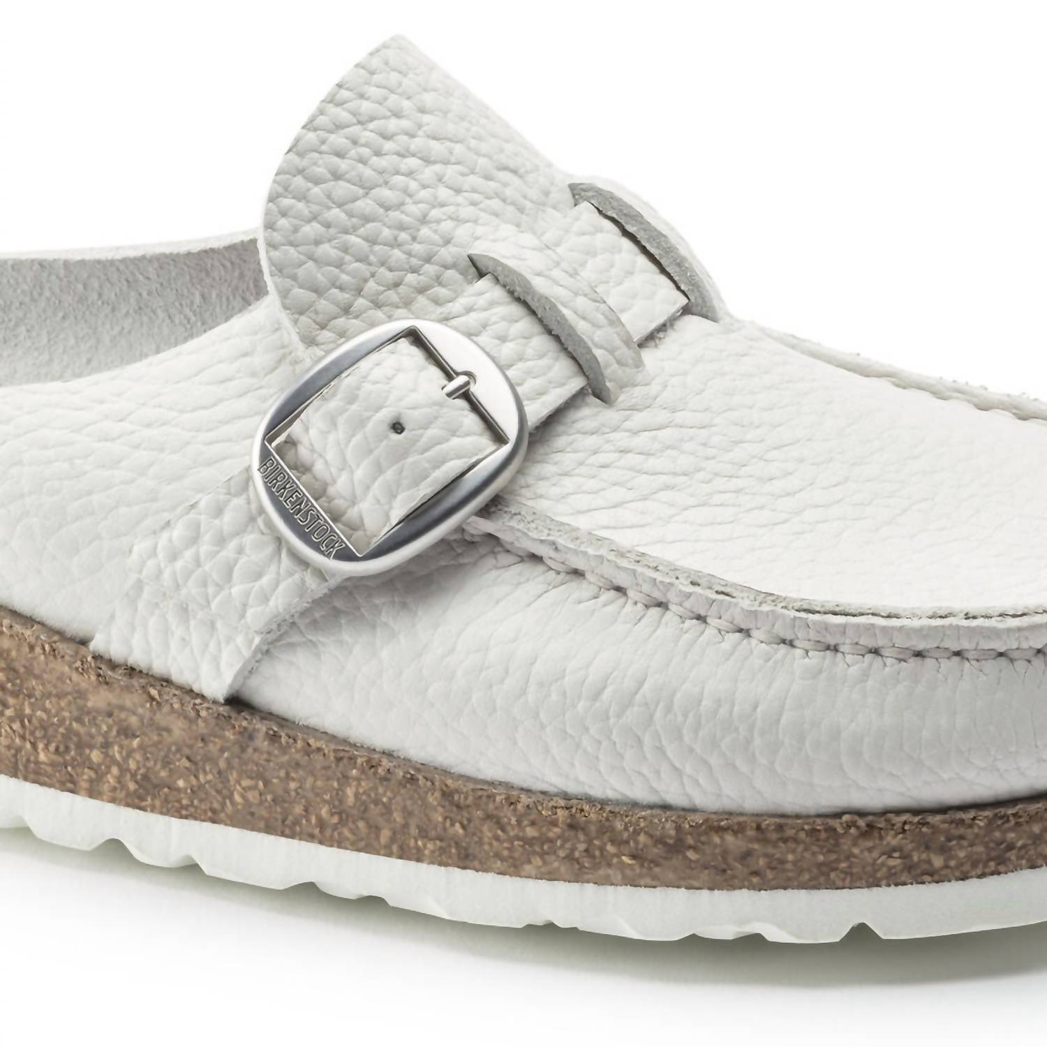 Women's Buckley Clog Shoes In Natural Leather White - Image 5