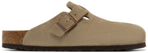Birkenstock Boston Soft Footbed Suede Taupe