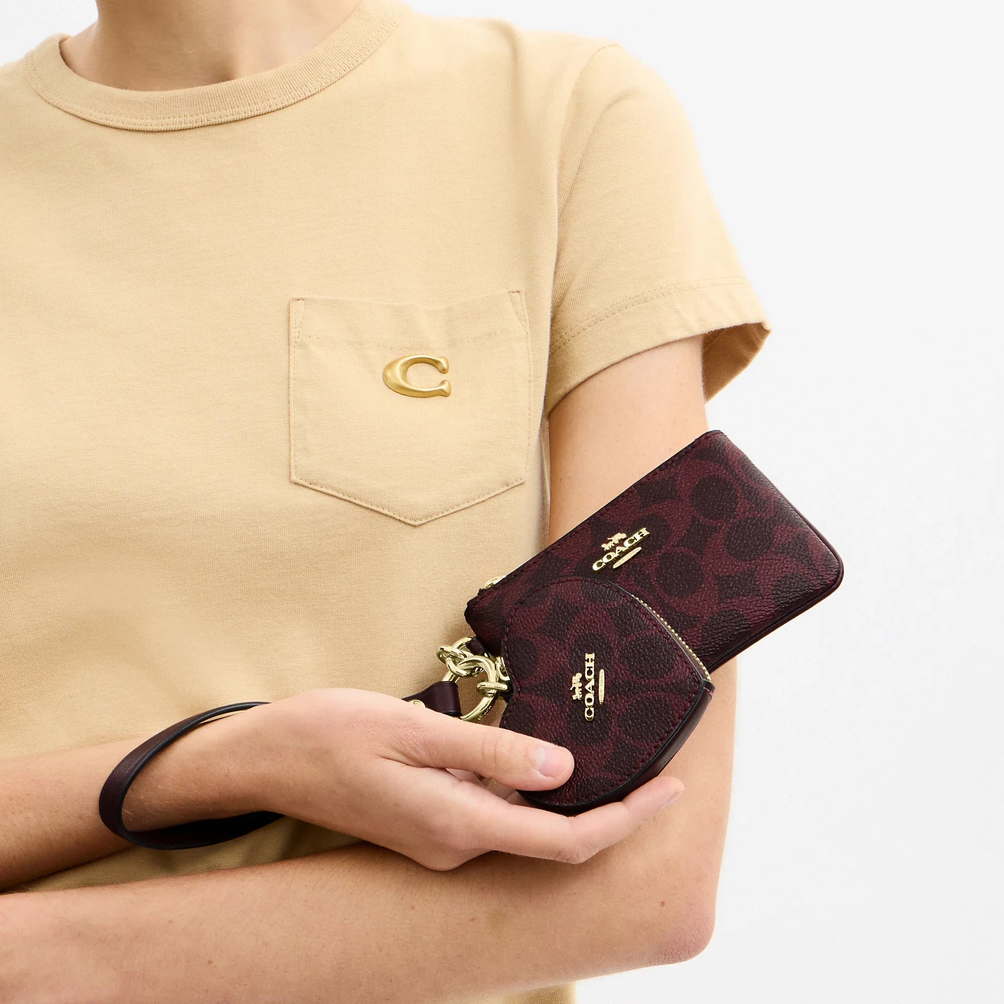 Coach Outlet Wristlet And Heart Pouch In Signature Canvas - Image 6