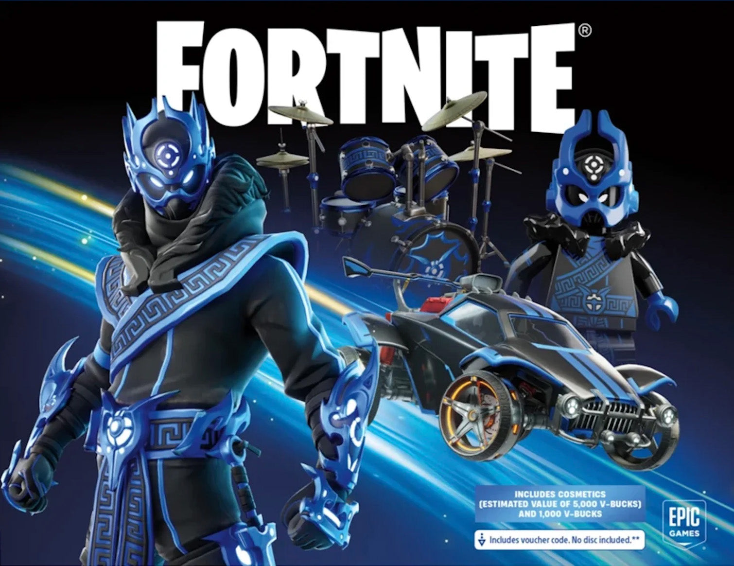 PlayStation 5 Pro Digital Edition Fortnite Cobalt Star Bundle and Mytrix Controller Case - White, Flagship Pro PS5 2TB PCIe SSD Gaming Console - Image 8