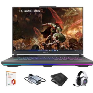 ASUS ROG Strix G16 Gaming Laptop, 16” FHD+ 165Hz/3ms, GeForce RTX 5070Ti 12GB GDDR7, AMD Ryzen 9 8940HX, 16GB DDR5-5600, 1TB PCIe Gen 4 SSD, Wi-Fi 6E, Win11 Home,RGB Backlit KB,w/Lifetime Office